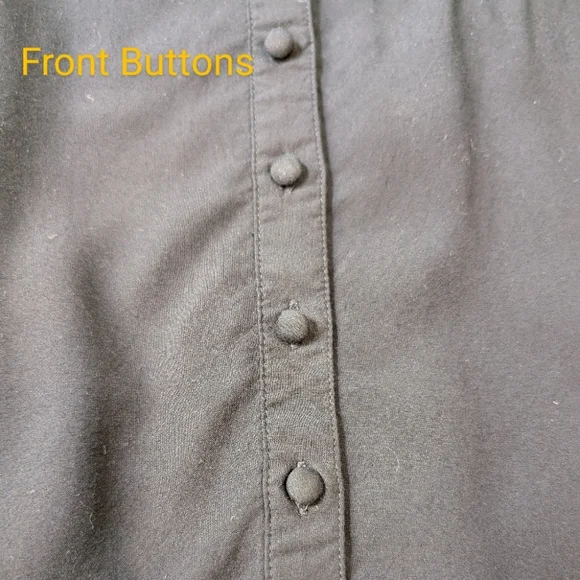 Abercrombie & Fitch Black Embroidery Knee-Length Dress in Small - Picture 5 of 15